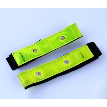 LED PVC Reflective slap wrap elastic reflective armband
